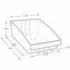 Azar Displays Large Deep Bin Tray Kit W/ Adjustable Dividers, up to 3 Compartments for Pegboard or Slatwall, 2PK 556134-L-DIV-2PK